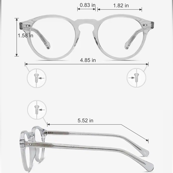 THEORY Round Clear Eyeglasses main image 8
